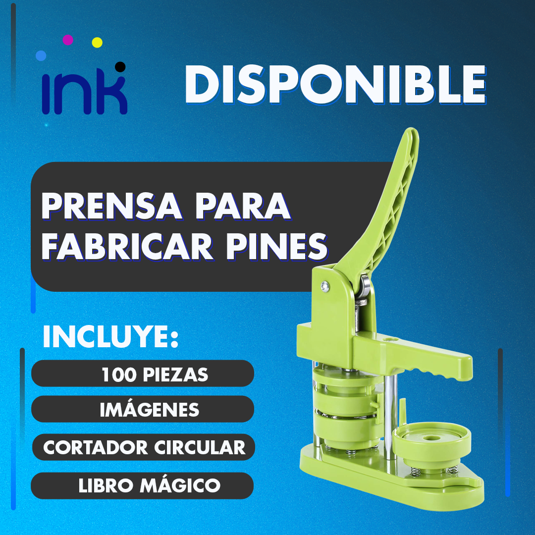 Prensa para Fabricar Pines | Kit Completo Incluido 58mm / 2.25"